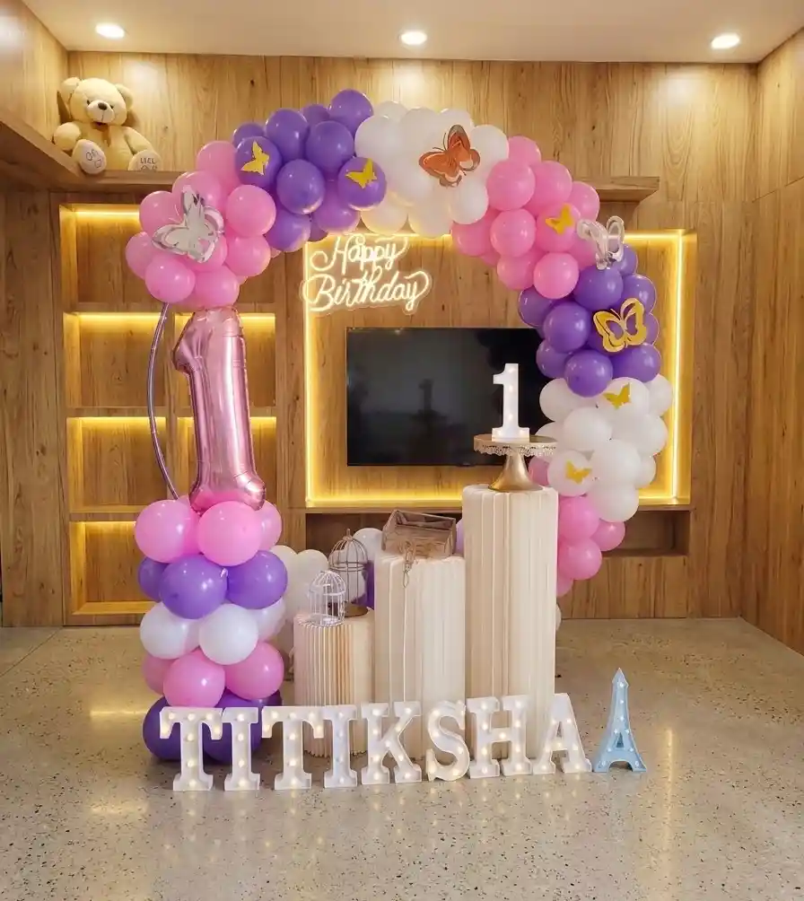 Birthday Baby Girl 1st Ring Decor